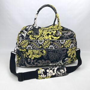 Vera Bradley BAROQUE Weekender Bag Quilted Cotton w/ Removable Strap Made In USA